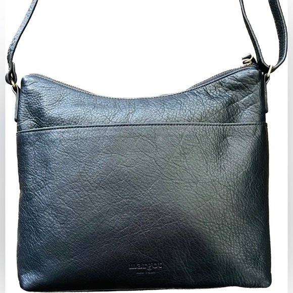 margot Handbags - Margot Black Leather Crossbody Bag